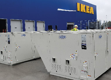 Picture of an AAON Air conditioner used for an IKEA store