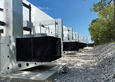 The outside duct work for an indoor agriculture system